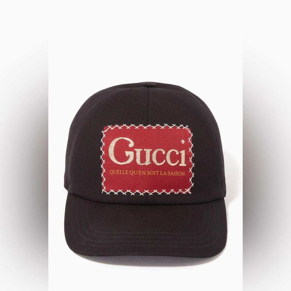 Gucci Men's Black and Burgundy Hat